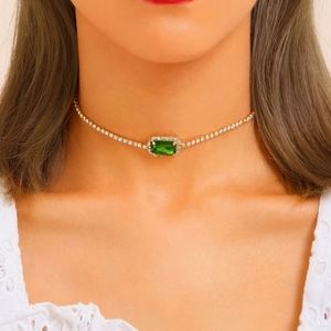 *Mikela* Green Stone Choker